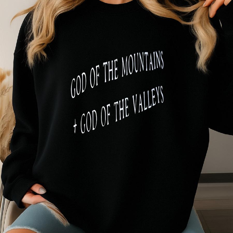 God Of The Mountains And Valleys Tshirt, Christian, Religious, Church, Minimal, Simple, 1 Kings, Men, Women, Unisex, Casual, Soft, Comfort Sweatshirt
