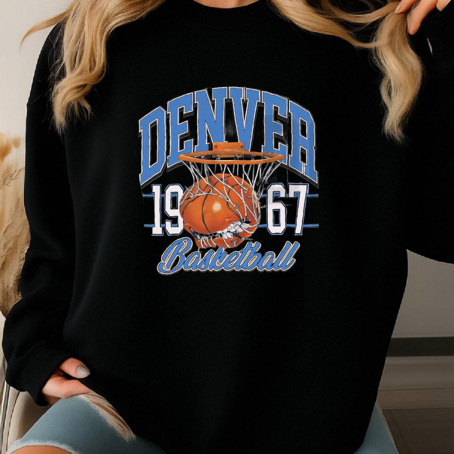 Denver Basketball Unisex Nublend® Crewneck Sweatshirt Sweatshirt