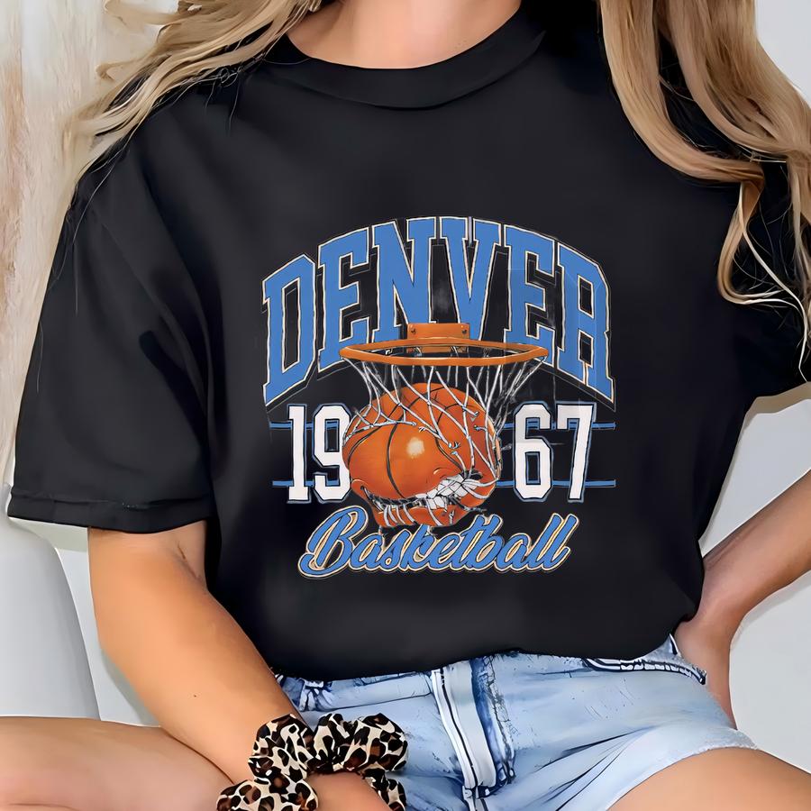 Denver Basketball Unisex Nublend® Crewneck Sweatshirt T-shirt