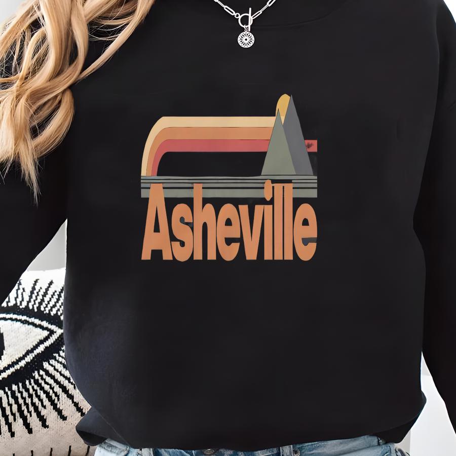 Asheville North Carolina Sunset Sweatshirt: Retro Vintage Style Sweatshirt