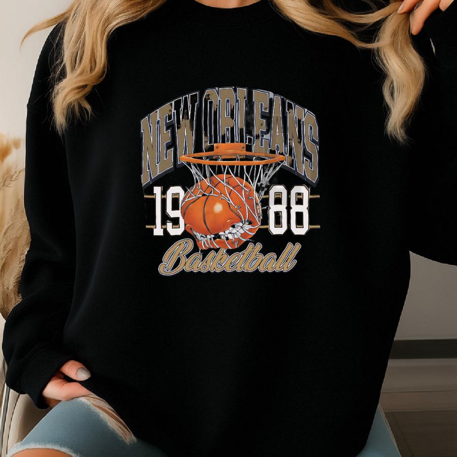New Orleans Basketball Unisex Nublend® Crewneck Sweatshirt Sweatshirt