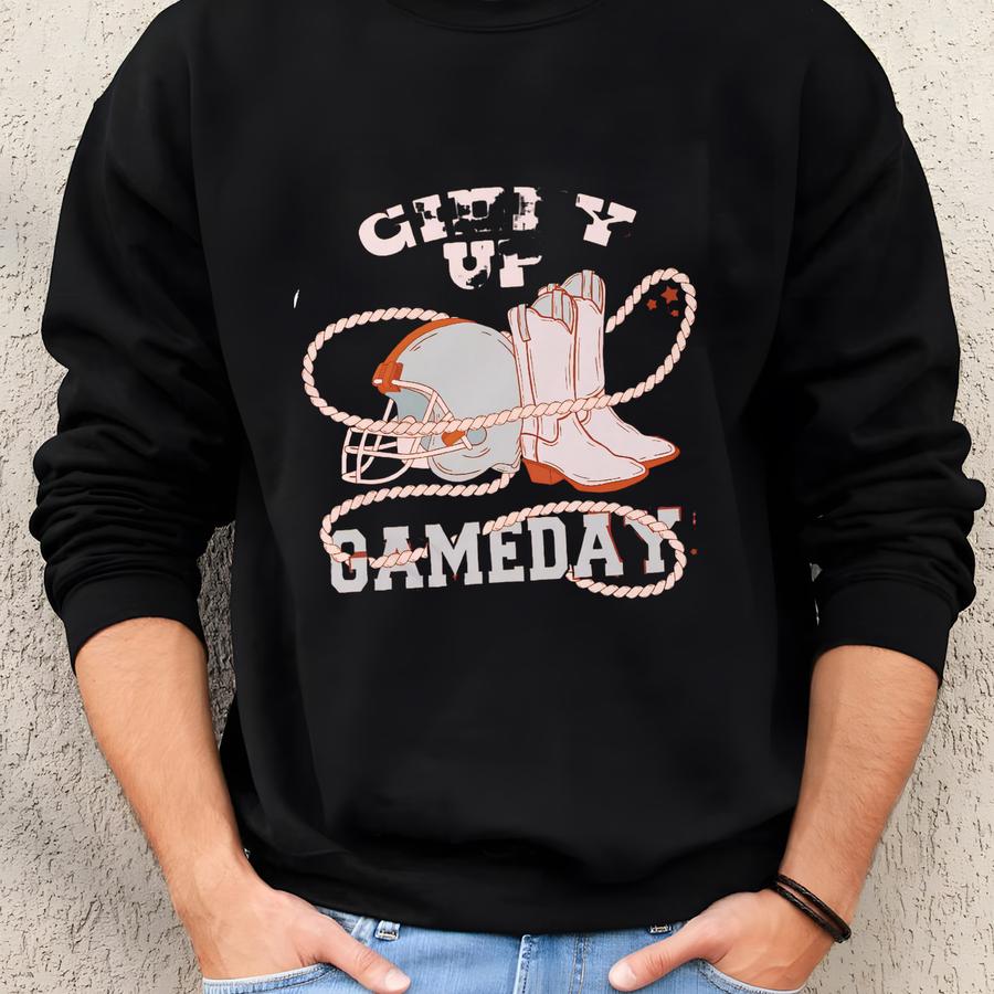 Giddy Up It's Game Day T-shirt Cowboy Boots Football T-shirt, Vintage Game Day Football Shirt, Retro Football Season Apparel Sweatshirt Giddy Up It's Game Day T-shirt Cowboy Boots Football T-shirt, Vintage Game Day Football Shirt, Retro Football Season Apparel Sweatshirt