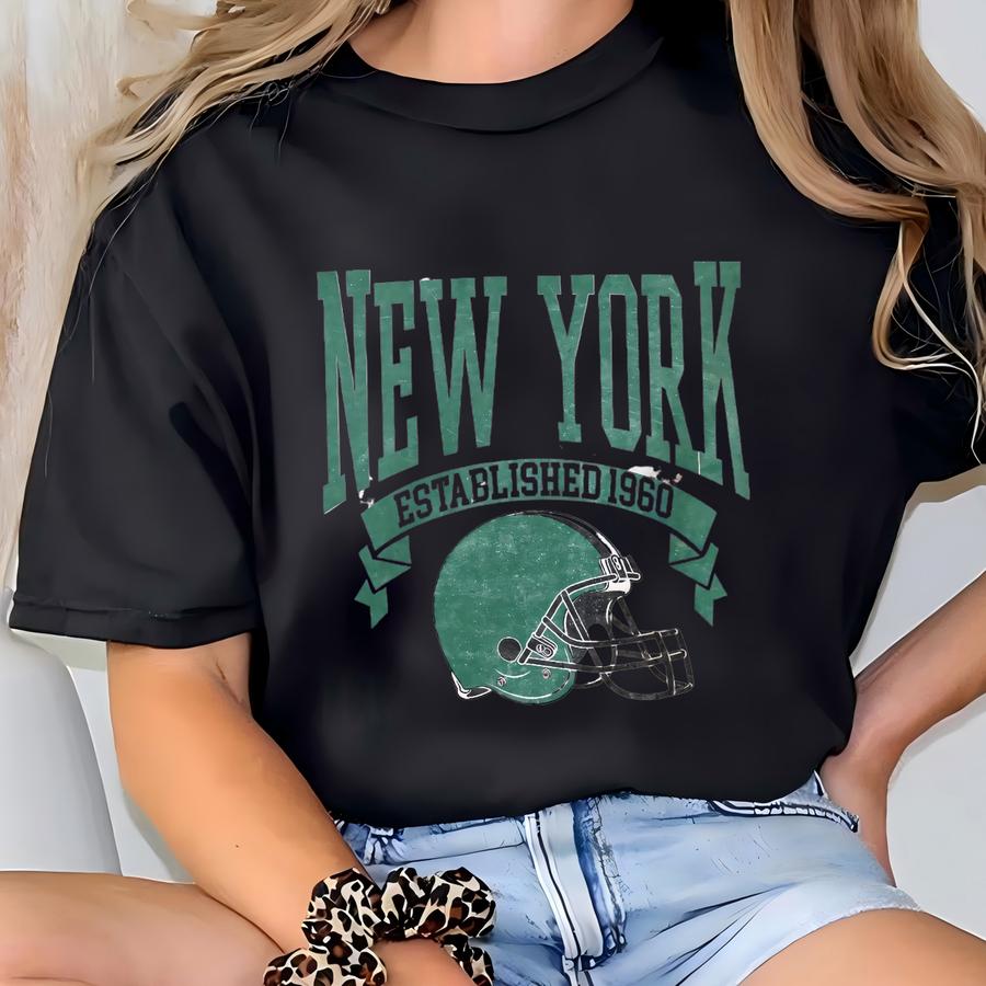 Vintage Style New York Football Sweatshirt, Unisex New York Football Crewneck T-shirt