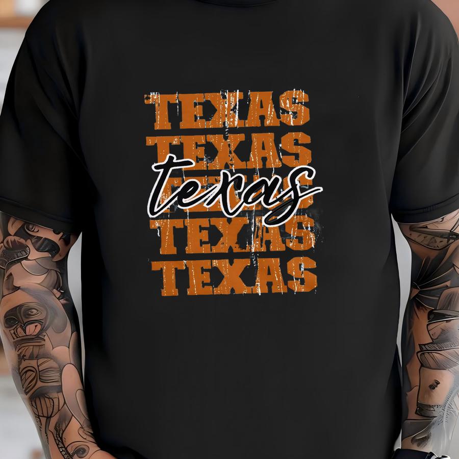 Retro Texas Shirt, Vintage Texas Tailgate Tshirt, Football Gameday Apparel, Preppy Clothes Tx Football, Texas Rush T-shirt