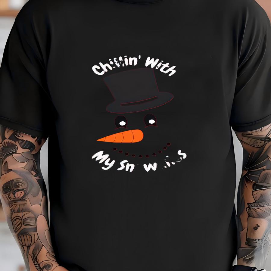 Chillin' With My Snowmies Toddler Snowman Hoodie T-shirt