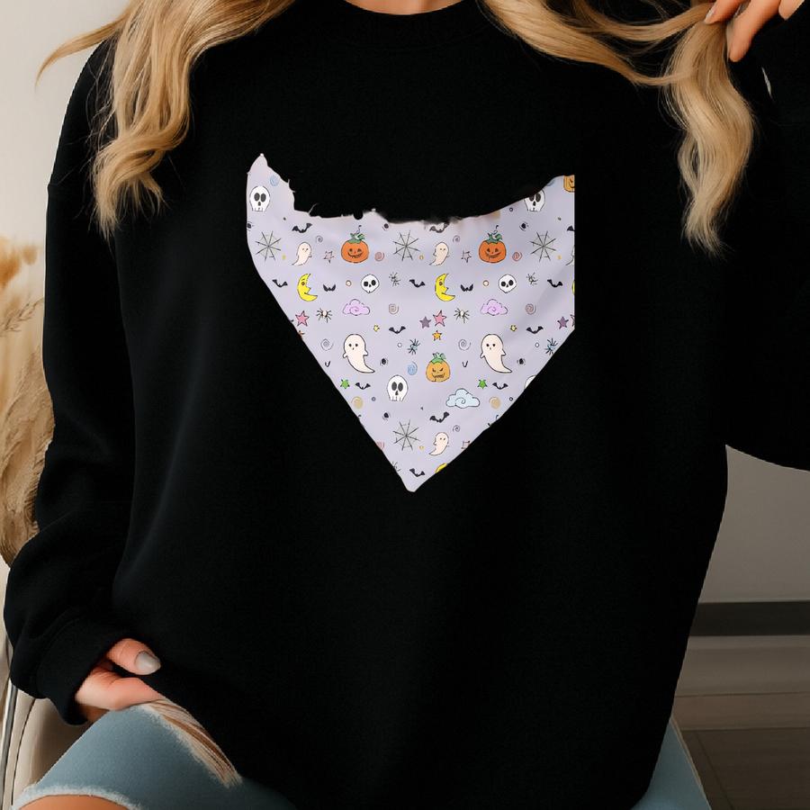 Halloween Party Dog Mom Sweatshirt, Cute Dog Mom Sweatshirt, Dog Mom Crewneck, Gift For Dog Mom, Gift For Dog Lover, Halloween Outfit Sweatshirt