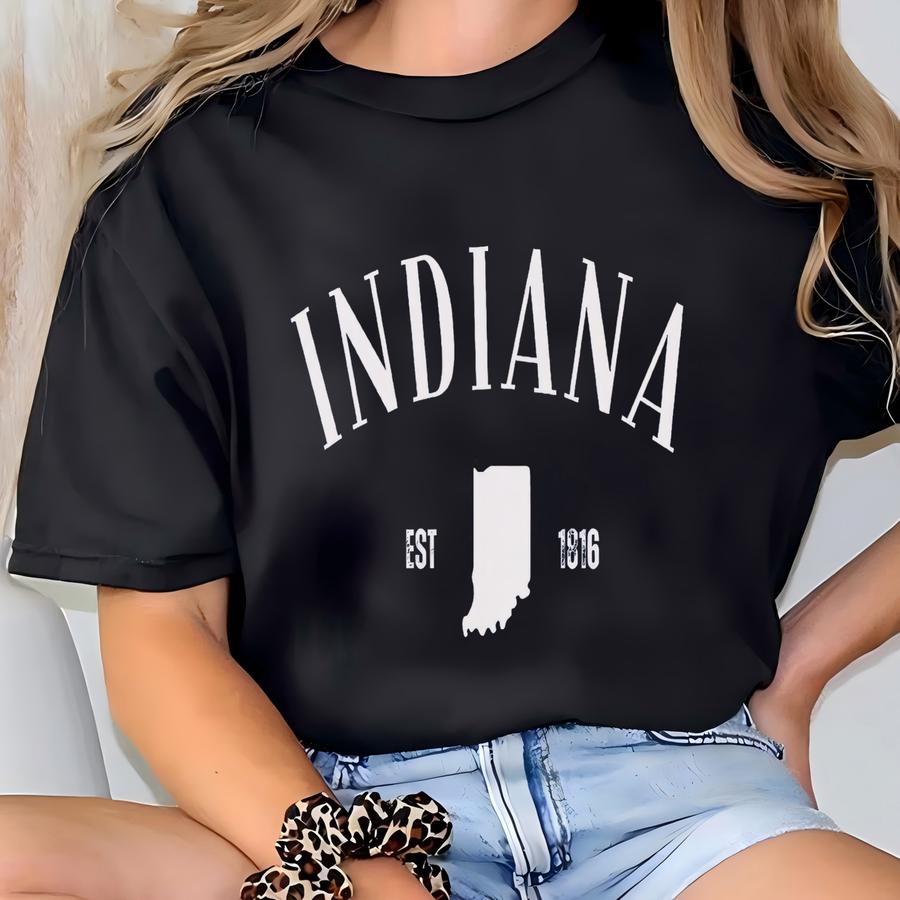 A Sweatshirt Hoosier State Crewneck A State Sweatshirt A Native Shirt My A Home Pullover In Lover Back Home Again T-shirt
