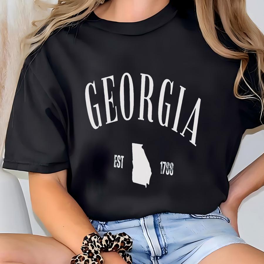 Georgia Sweatshirt Georgia State Crewneck Sports Sweatshirt Oversized Aesthetic Sweatshirt Georgia College Shirt Ga Sweatshirt T-shirt