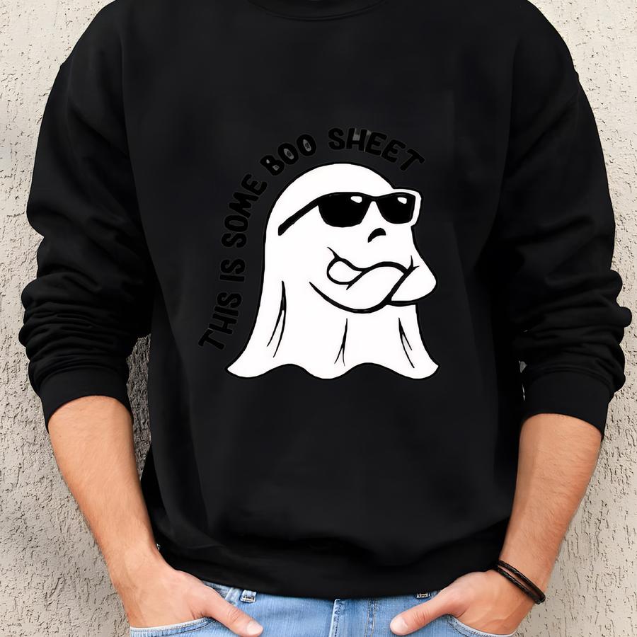 This Is Some Boo Sheet, Cute Spooky Sweatshirt, Womens Ghost Sweatshirt, Spooky Season, Funny Halloween Party Shirt, Halloween Graphic Shirt Sweatshirt