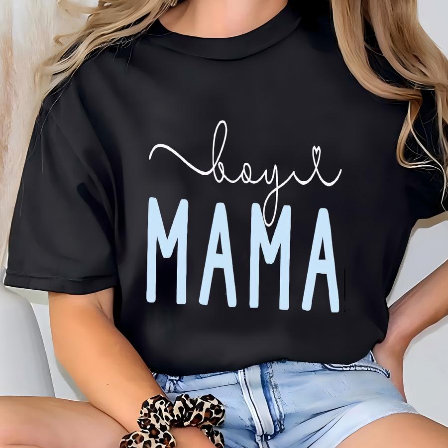 Boy Mama And Mama's Boy Matching Hoodie, Mothers Day Gift Tee, Mom Of Boys Shirt, Mama Shirt, New Boy Mama Tee, Mom Life Tee, Oversized Tee T-shirt