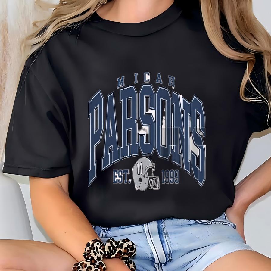 Vintage Micah Parsons Football Tee: Retro 90s Sport Shirt T-shirt