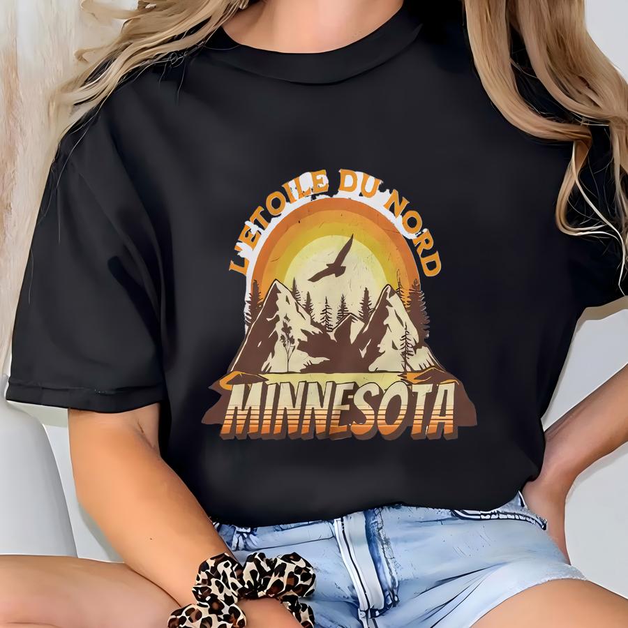 Retro Minnesota Sweatshirt: Unisex Crewneck State Design T-shirt