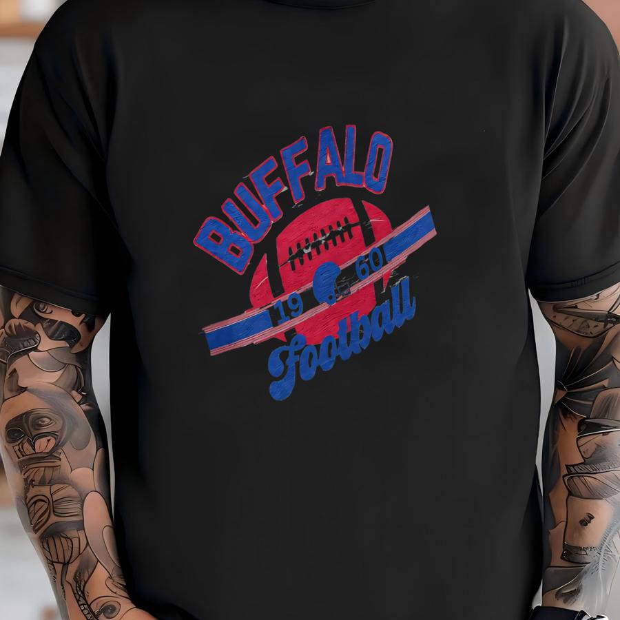Buffalo Football Vintage Pullover, Buffalo Bill Throwback Sweatshirt, Unisex Bills Crewneck, Buffalo Sports Fan Gift, Game Day Sweatshirt T-shirt