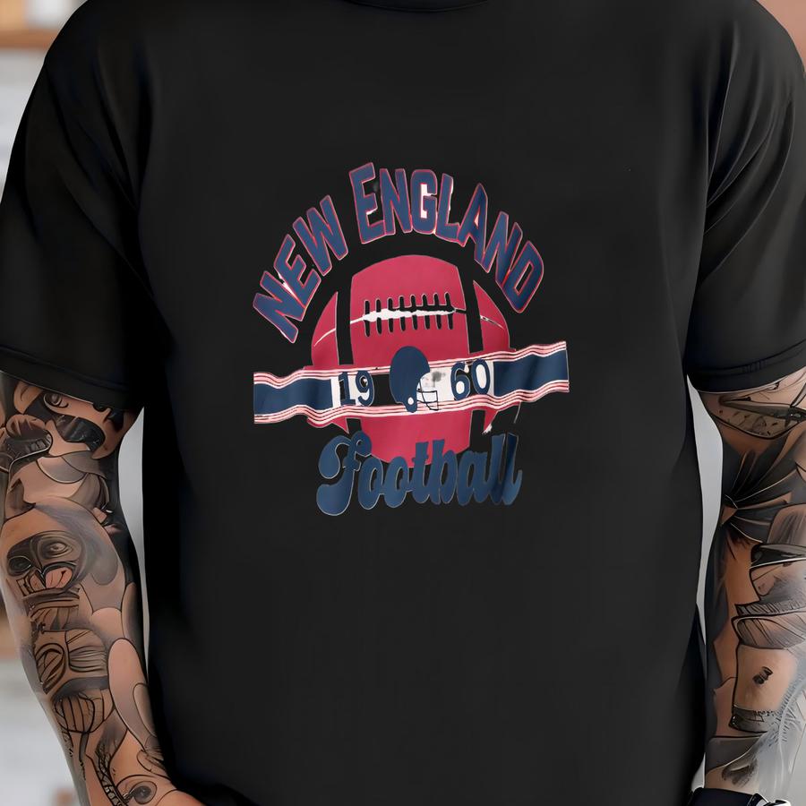 New England Football Vintage Hoodie, New England Patriot Throwback Tee, Unisex Retro Patriot Crewneck Shirt, Patriot Fan Gift, Game Day Tee T-shirt