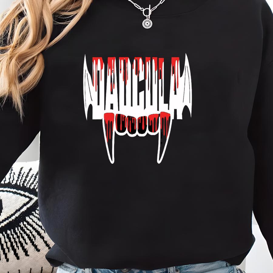 Dadcula Halloween Shirt: Funny Dad Vampire Gift Tee Sweatshirt