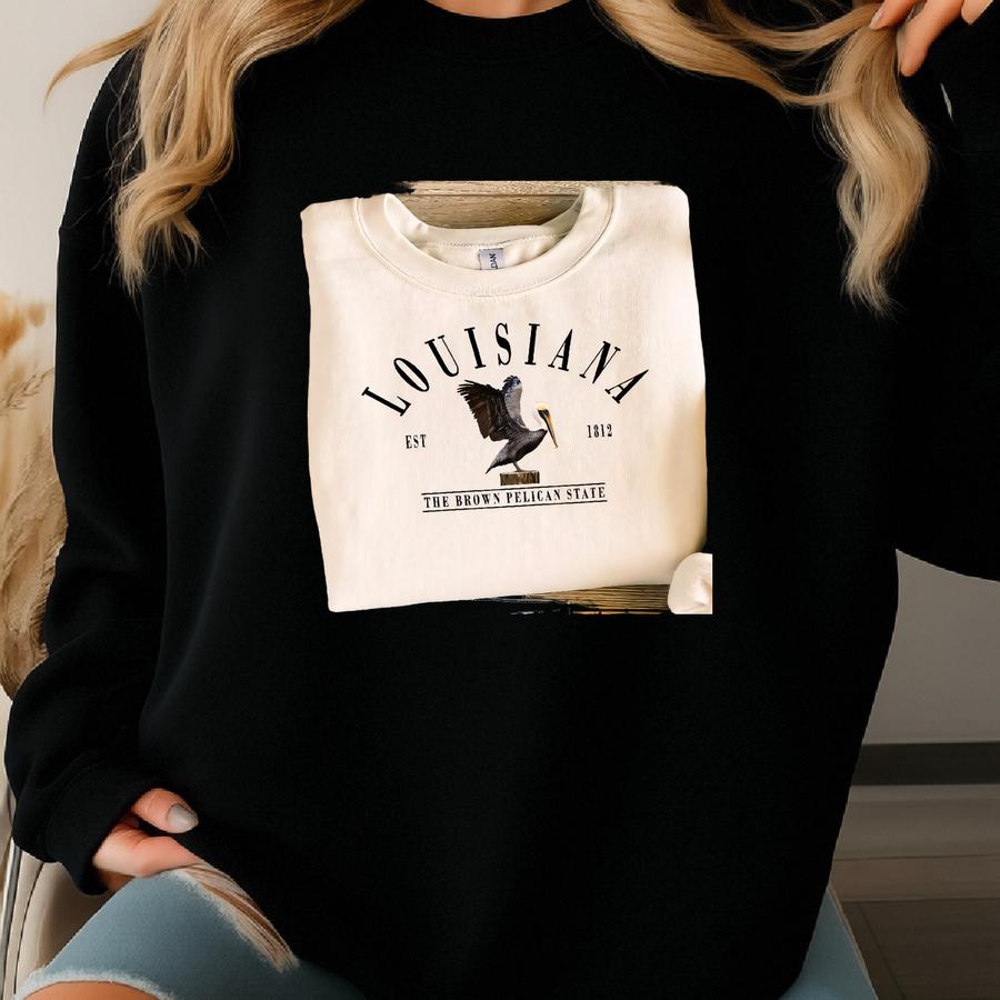 Louisiana State Bird Crewneck - Brown Pelican Sweatshirt