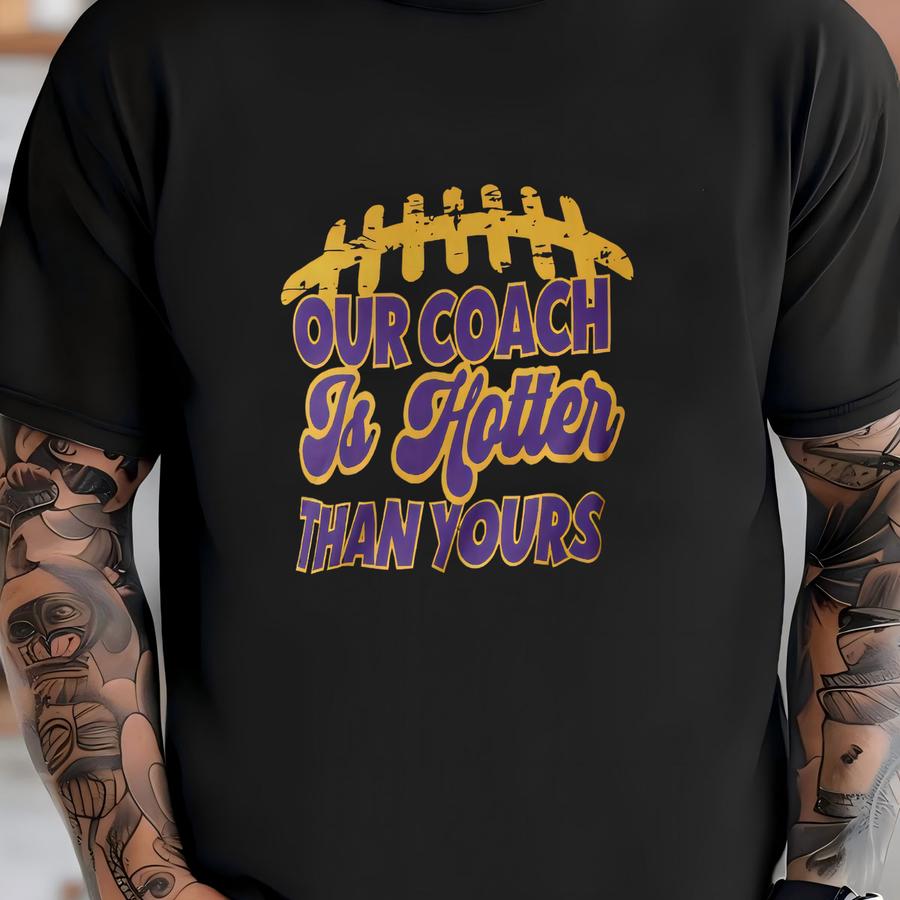 Our Is Hotter Than Yours Hoodie, Minnesota Football Retro Crewneck, Kevin O'connell Short Sve Tee, Viking Fan Tee, Game Day Shirt T-shirt