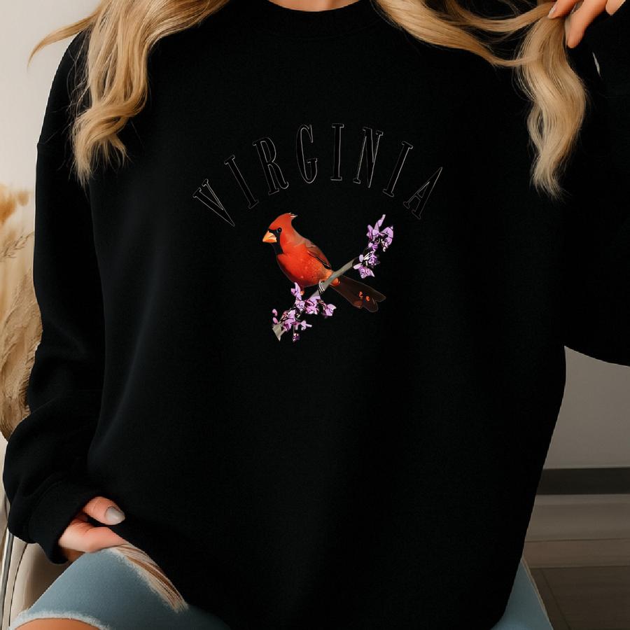 Virginia State Bird Crewneck - Northern Cardinal Sweatshirt