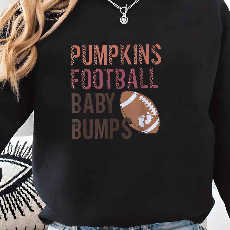 Football Baby Bumps Pregnancy Announcement Sweatshirt Fall Maternity Sweater Football Baby Reveal Hoodie Thanksgiving Maternity Sweatshirt Sweatshirt