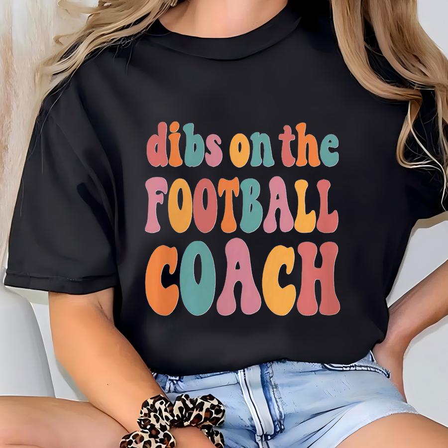 Dibs On The Football Shirt: Retro Wife Hoodie T-shirt