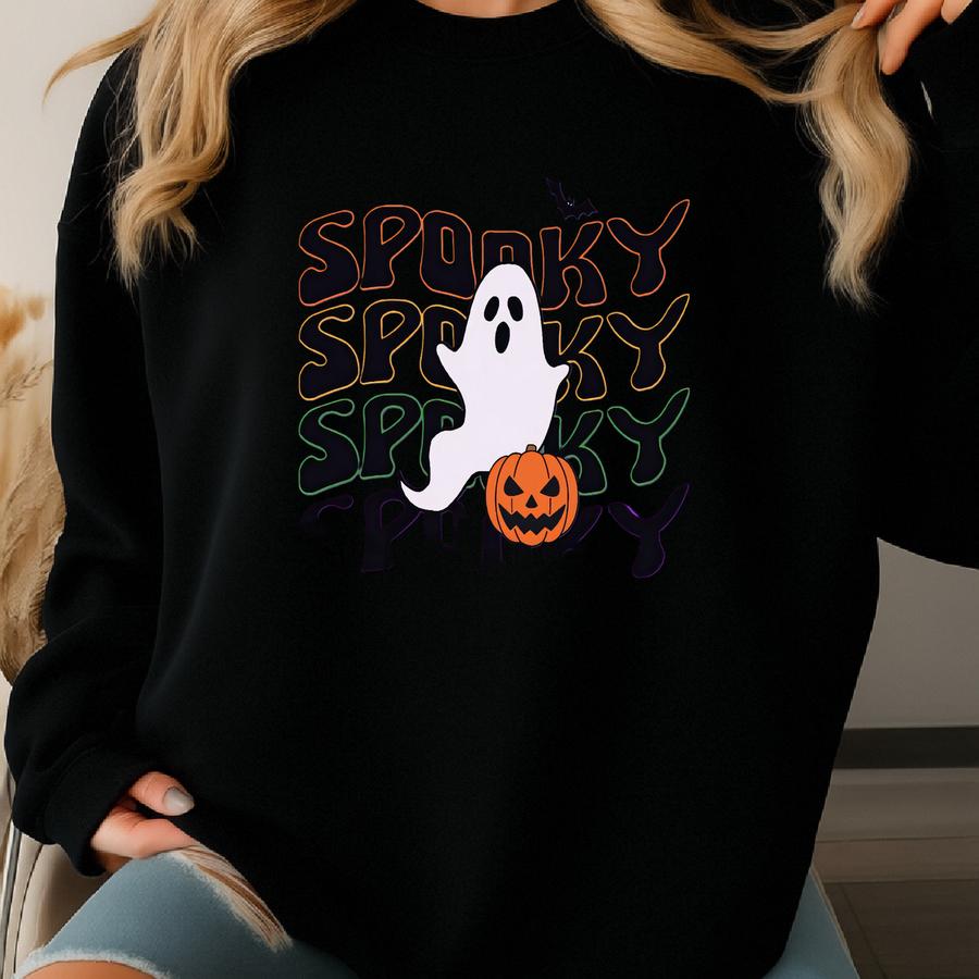 Spooky Halloween Ghost T-shirt Sweatshirt
