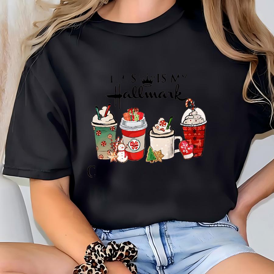 This Is My Hallmark Christmas Movies Watching Shirt For Christmas, Hallmark Christmas Movies Shirt, Holiday Spirit Shirt Christmas Gift T-shirt