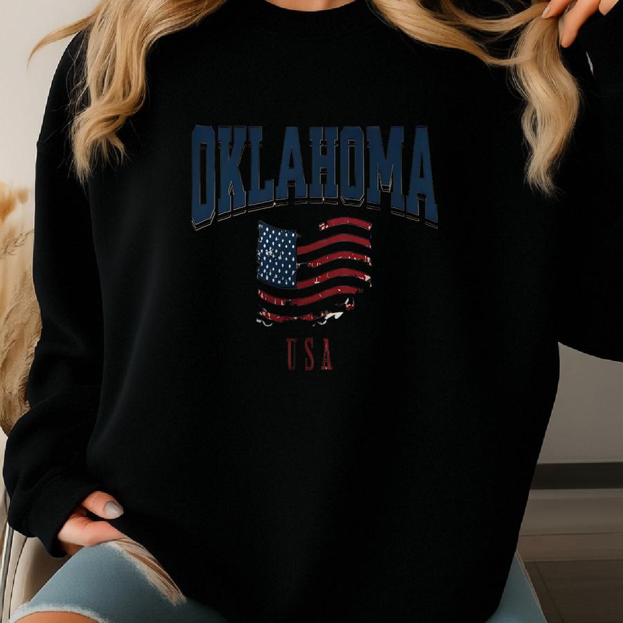 Oklahoma Sweatshirt, Oklahoma Crewneck, Oklahoma Gifts, Oklahoma Vintage Sweatshirt, Oklahoma Sweatshirt For Women, Oklahoma Sweaters Sweatshirt