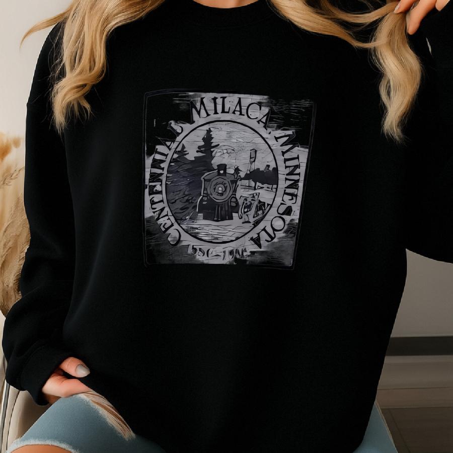 80s Centennial Milaca Minnesota Crewneck Sweatshirt Print Logo Grey Color Men’s Xl Sweatshirt