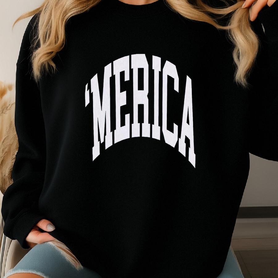 Merica ® Tshirt Unisex Garment-dyed Usa Tee Faded Vintage Style Aesthetic Tshirt 4th Of July Punchy Unisex 'merica Tshirt Sweatshirt