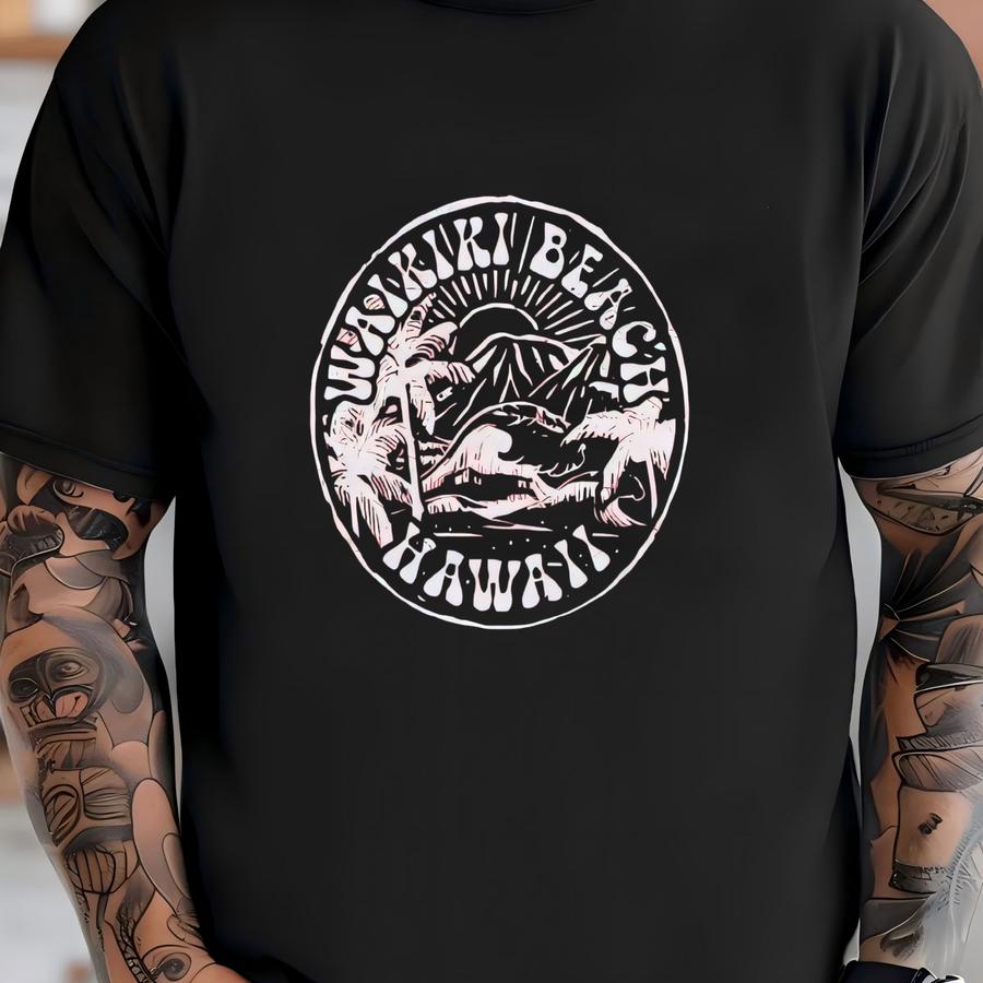 Waikiki Beach Hawaii Long Sve Shirt T-shirt