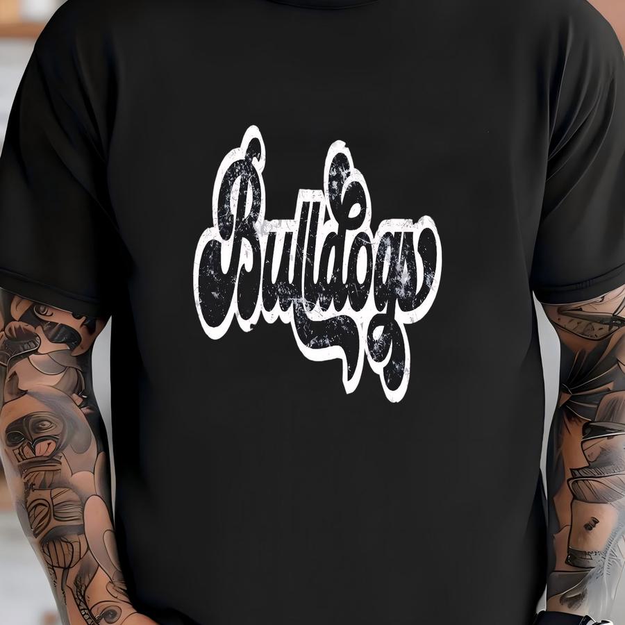 Custom Team Crewneck: Vintage Distressed Shadow Design T-shirt