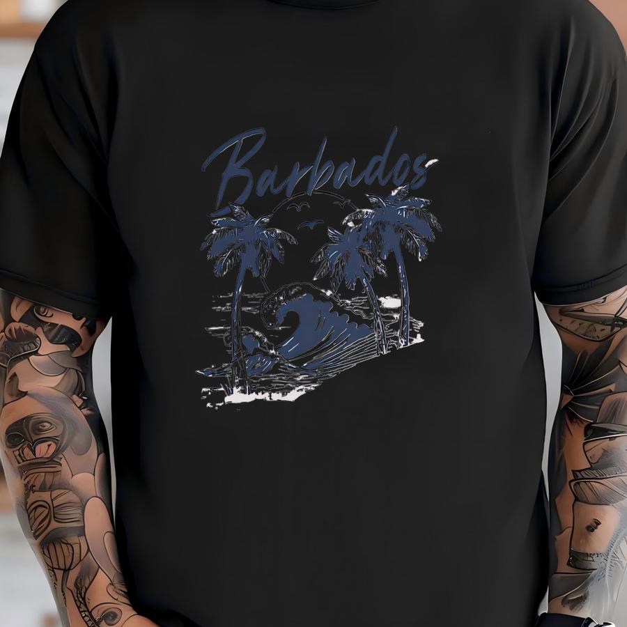 Barbados Hoodie Front And Back Print T-shirt
