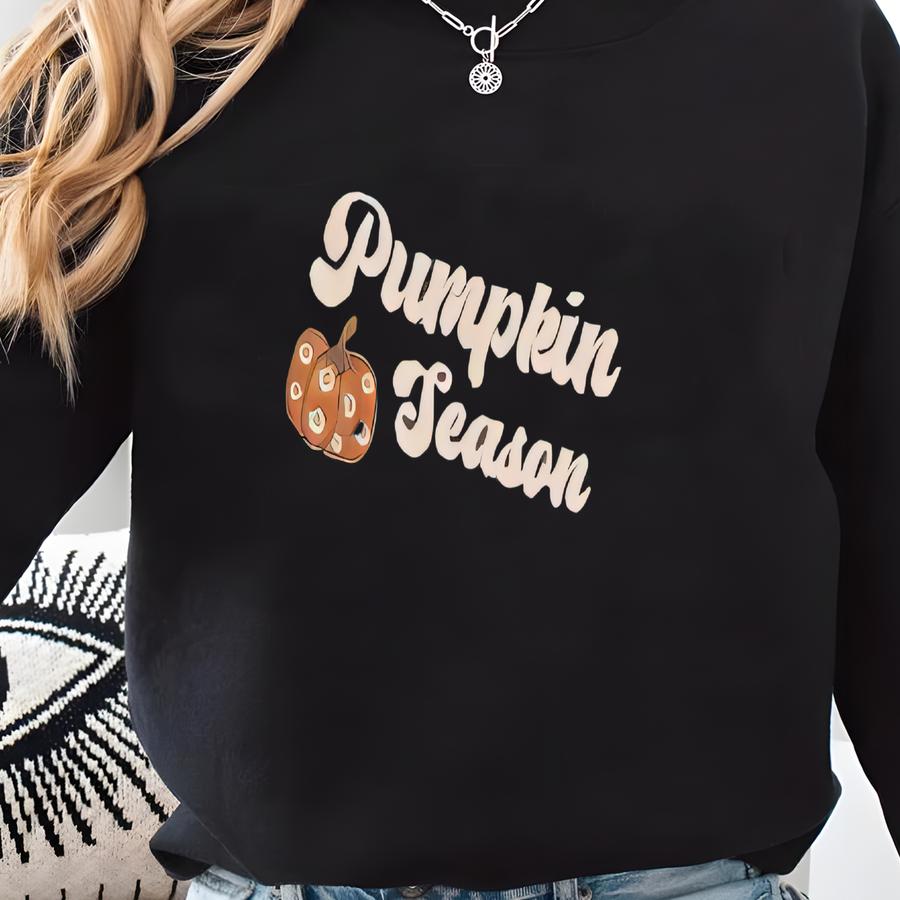 Vintage Pumpkin Season Fall Crewneck Sweatshirt, Fall Pumpkin Sweatshirt, Retro Pumpkin Sweatshirt, Pumpkin Shirt, Cozy Fall Sweatshirt