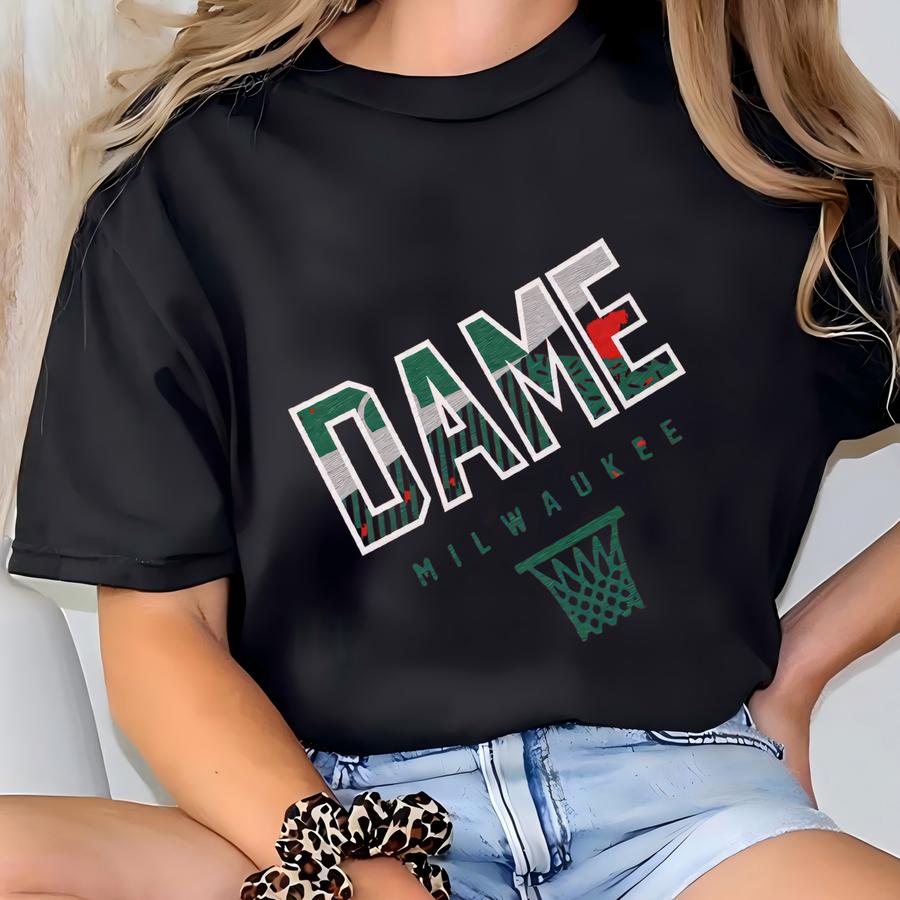 Dame Milwaukee Basketball Throwback Tee Shirt Red T-shirt
