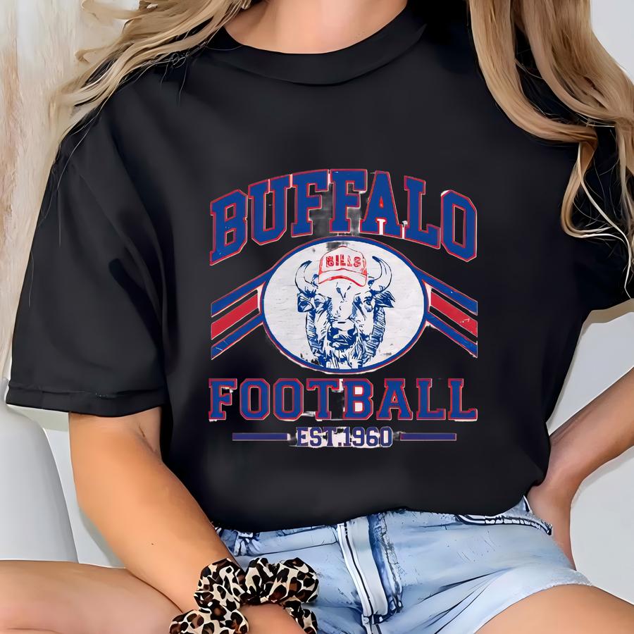 Buffalo Sweatshirt, Retro Buffalo Sweatshirt, Buffalo Football Shirt, Buffalo Shirt, Tan Buffalo Sweatshirt, Buffalo Sweatshirt, Buf Shirt T-shirt