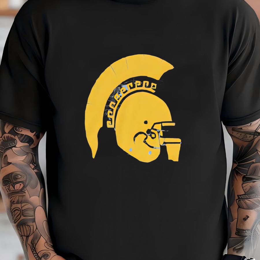 Trojan Football Helmet - Unisex 3\4th Sve Hoodie T-shirt