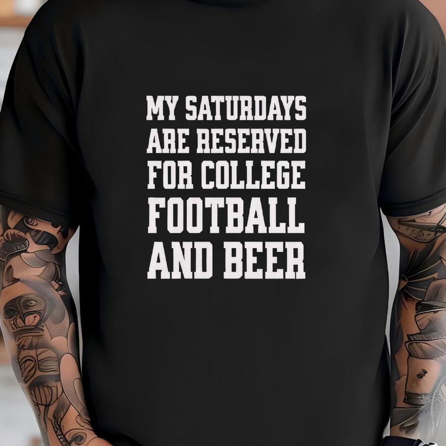 My Saturdays Are Reserved For Cfb Beer - Champion Premium Hoodie - College Football, Sports Fan T-shirt