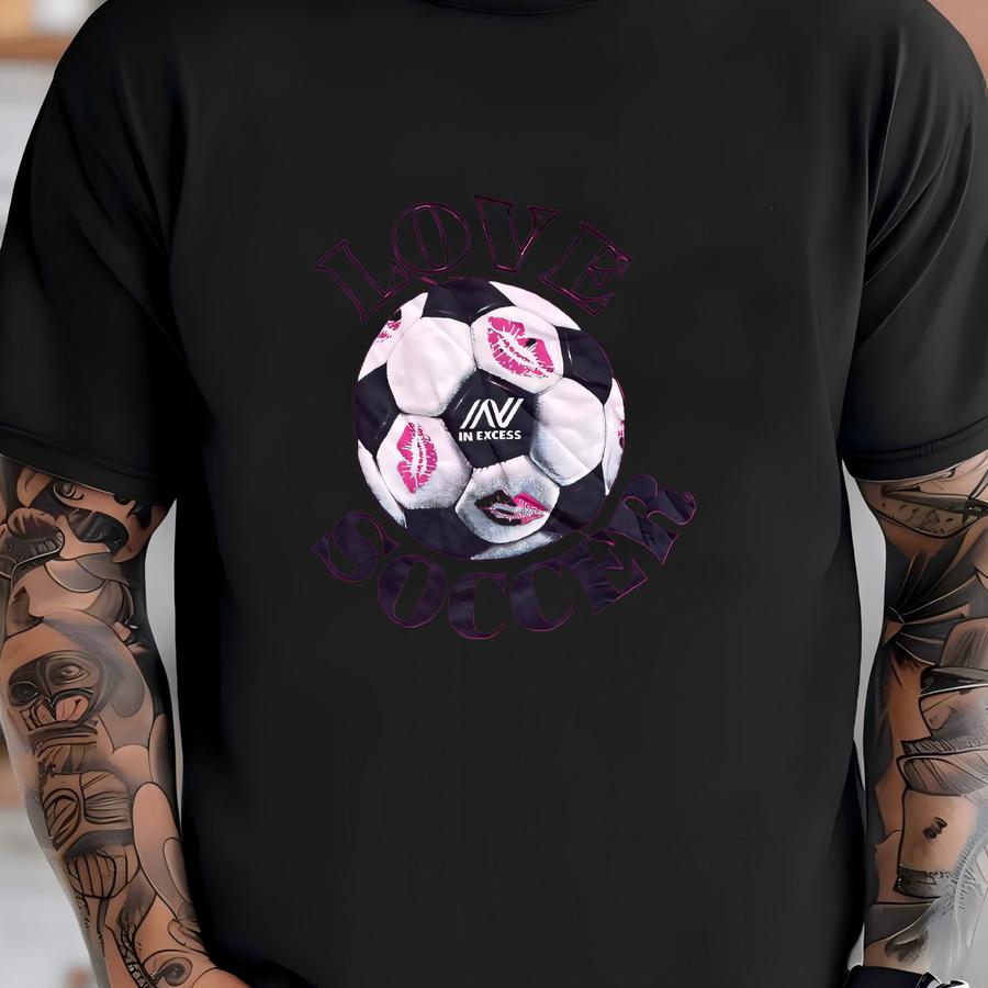 Vintage 1990s Love Soccer Pink Crewneck Sweatshirt Size Medium Large In Excess Swag Hip Hop Animal Hipster Pullover Sports T-shirt