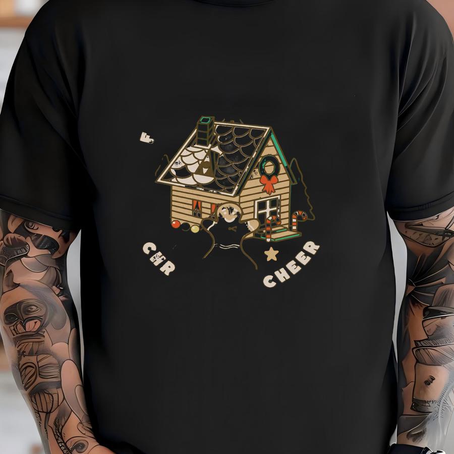 Retro Anxiety And Christmas Cheer Sweatshirt, Self Care Christmas Crewneck, Funny Anxiety Shirt, Anxious Gingerbread Man Mental Health Shirt T-shirt