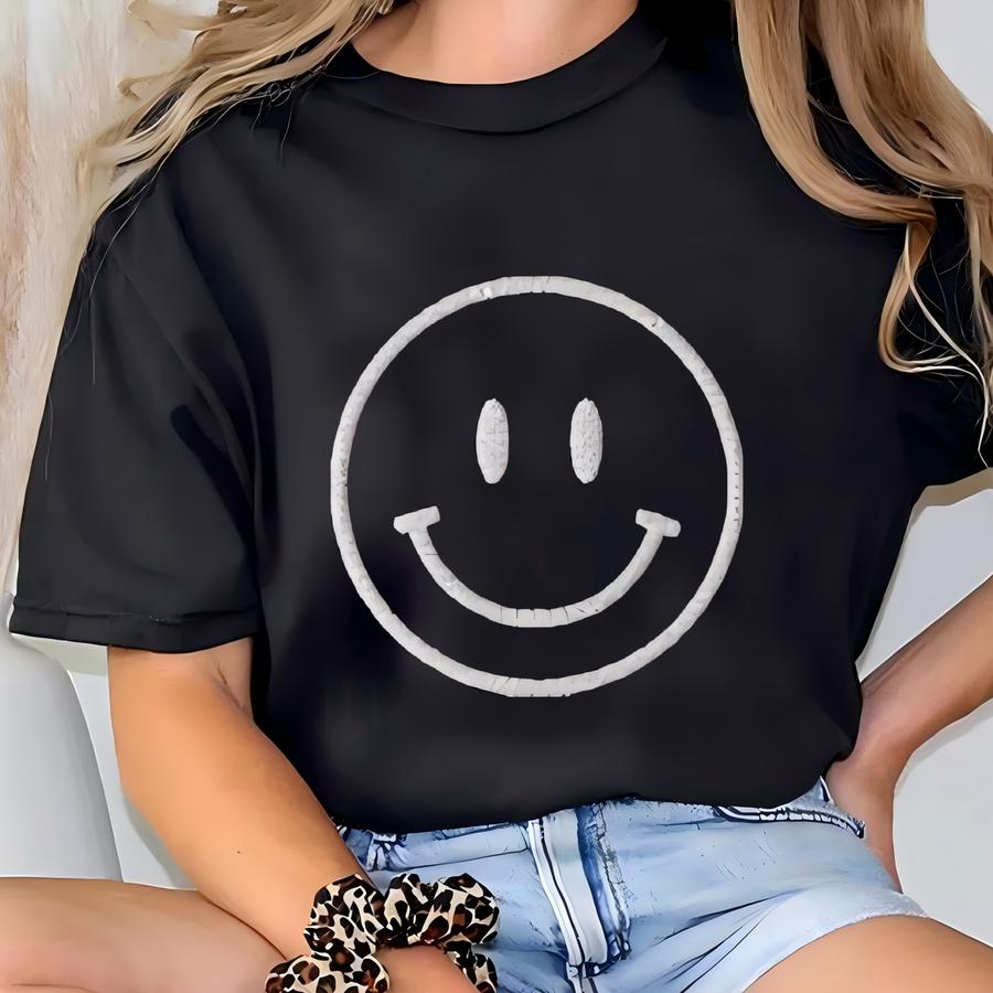 Face Sweatshirt, Smile Crewneck Sweatshirt, Happy Face Shirt, Custom Sweatshirt,  Shirt T-shirt
