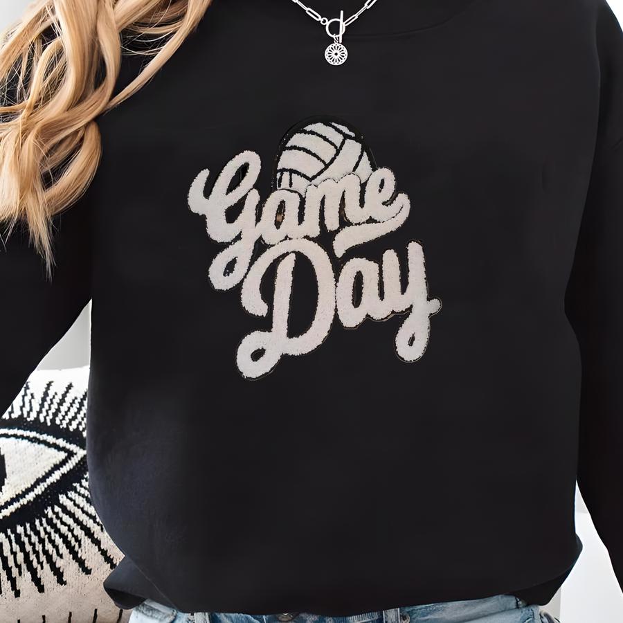 Chenille Patches, Volleyball Gifts, Volleyball Team Gifts, Game Day Chenille Patch, Iron On Patch, Diy Patch, Volleyball Mom, Teenage Girls Sweatshirt