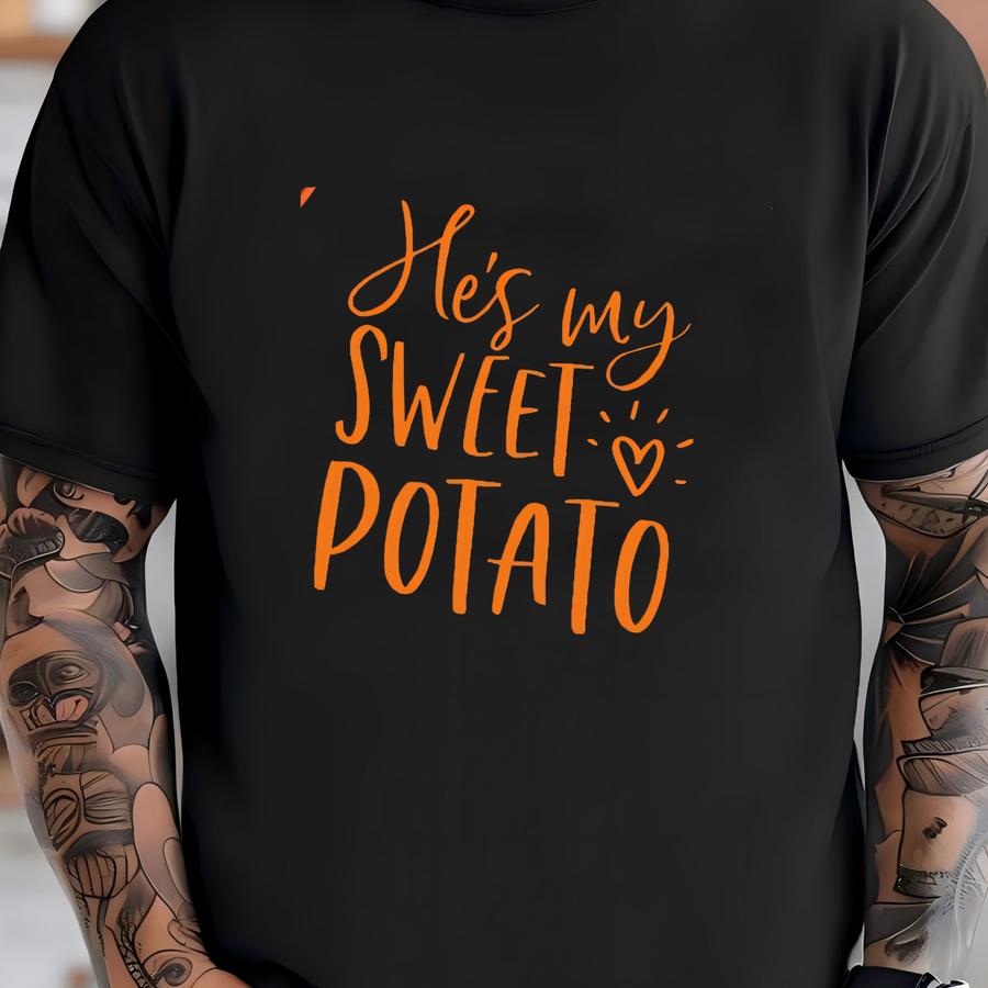 Thanksgiving Couples Shirts,he's My Sweet Potato I Yam Shirt,family Thanksgiving Matching Shirts,husband Wife Tees,thanksgiving Gift Couple Shirt