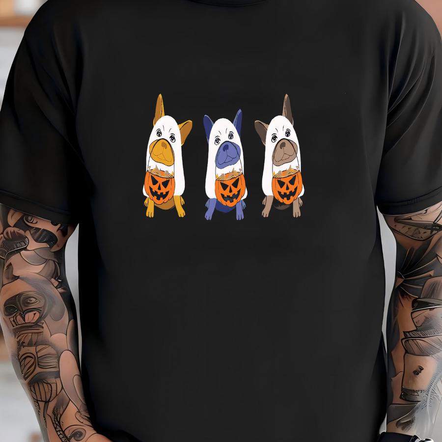 Funny Halloween Dog Sweatshirt, French Boo Dog Sweatshirt, Dog Halloween,halloween Outfit, Halloween Outfit For Dog Moms, French Bulldog T-shirt