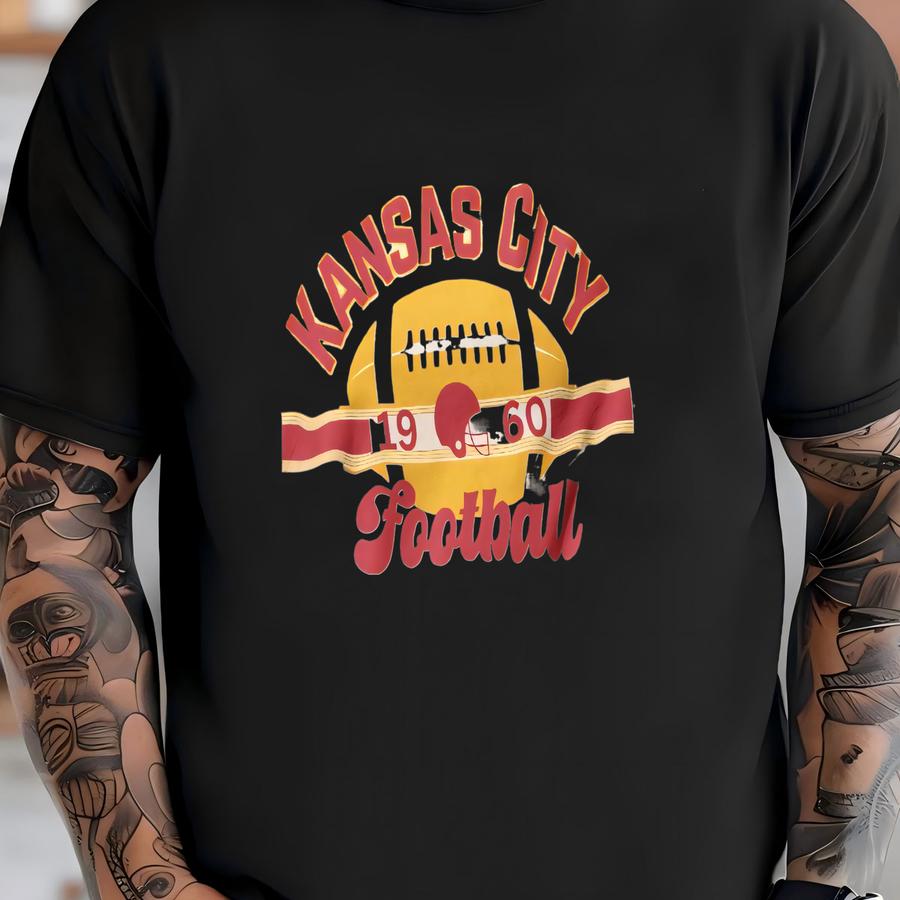 Kansas City Football Retro Hoodie, Vintage Chief Football Crewneck Tee, Men's Women's Kc Chief Throwback Shirt, Kc Sports Fan Gift T-shirt