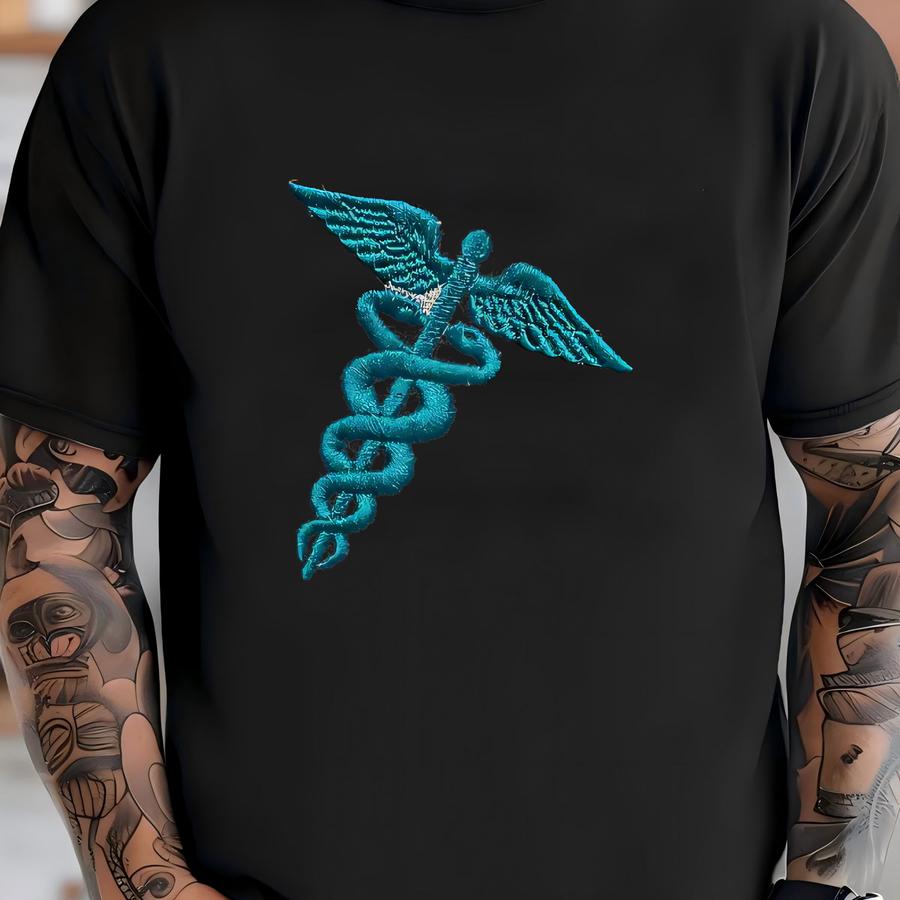 Rn Cowprint Applique Sweatshirt W/ Medical Caucus, Rn, Registered Nurse, Medical, Essential Worker, Medical Worker, Medical Caucus, Nurse T-shirt