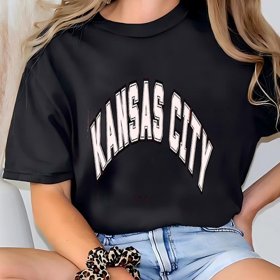 Kansas City Football Sweatshirt, Vintage Style Kansas City Football Crewneck Sweatshirt, Women's And Mens Kansas City Varsity Sweatshirt T-shirt