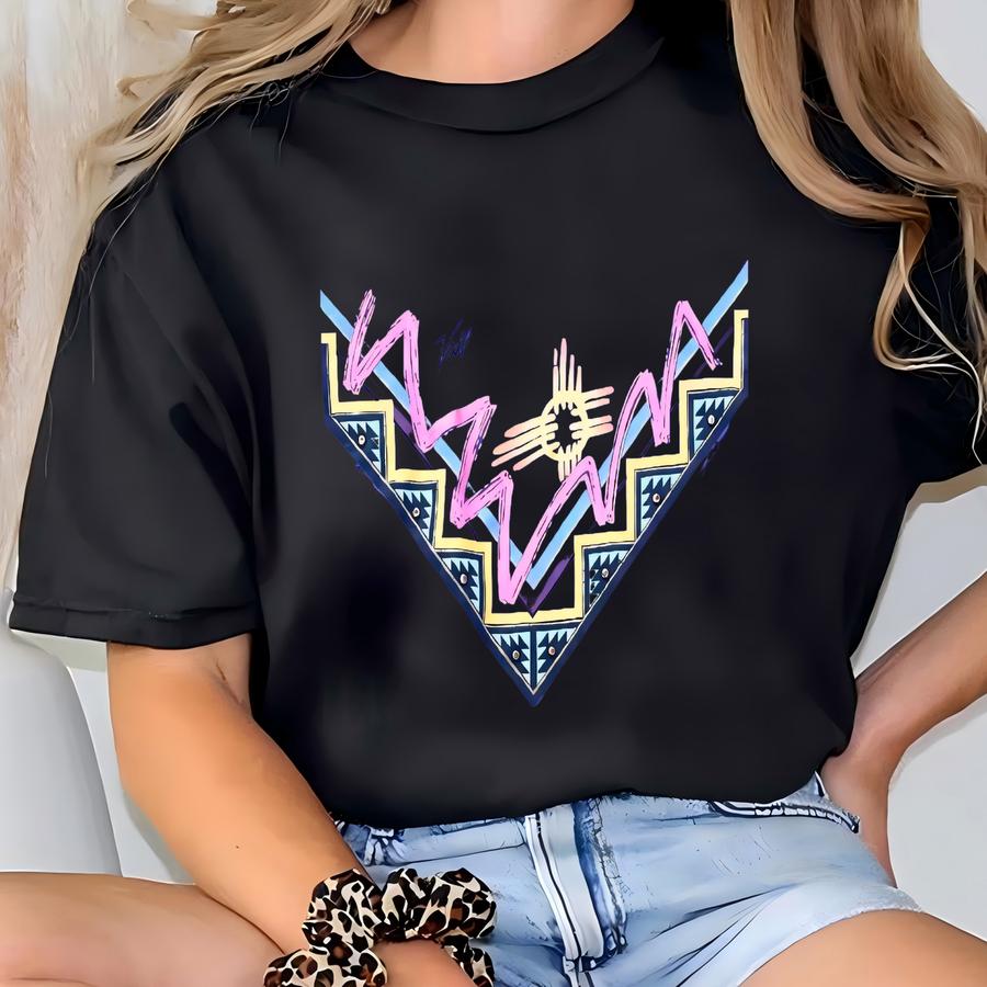 Vintage Fruit Of The Loom Vail Abstract 80s Shirt Size Large T-shirt