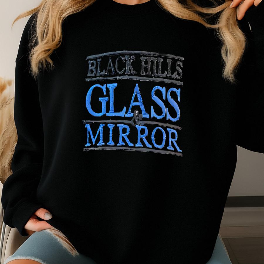 Vintage Black Hills Glass Mirror Trucker Hat Strapback Sweatshirt