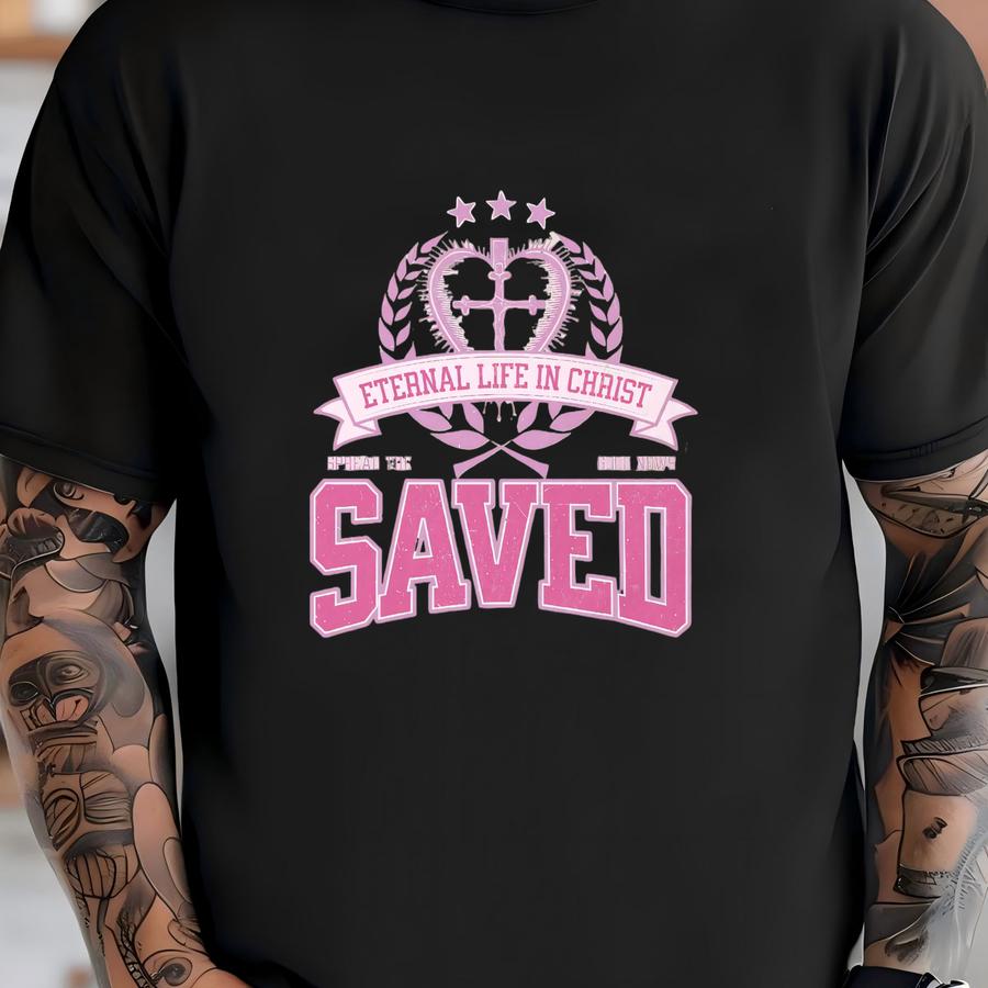 Retro Christian Tee Saved By Grace Tote, Preppy Christian Shirt, Christian Streetwear, Faith Tote, Cute Farmer's Market T-shirt