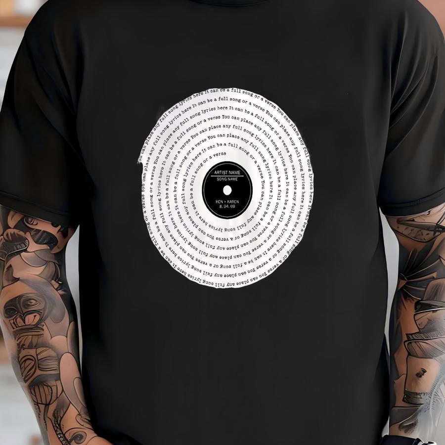 Any Song Lyrics Personalized Shirt, Custom Song Lyrics Hoodie, Favorite Song Gifts, Personalized Song, Custom Printing, Music Teacher Tee T-shirt